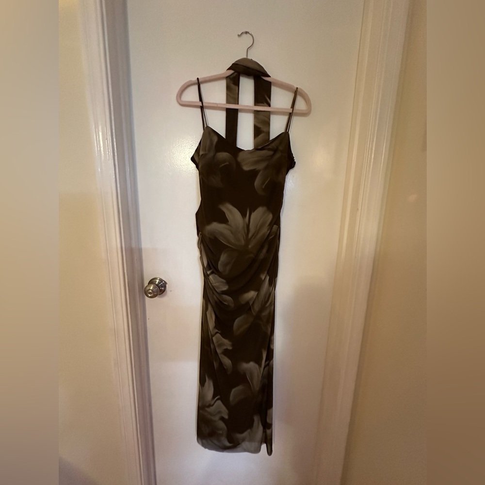 Zara Black and Gray Backless Dress